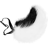 HAOAN Faux Fur Furry Animal Bunny Tail Plush for Halloween Easter Party Cosplay Costume Accessories