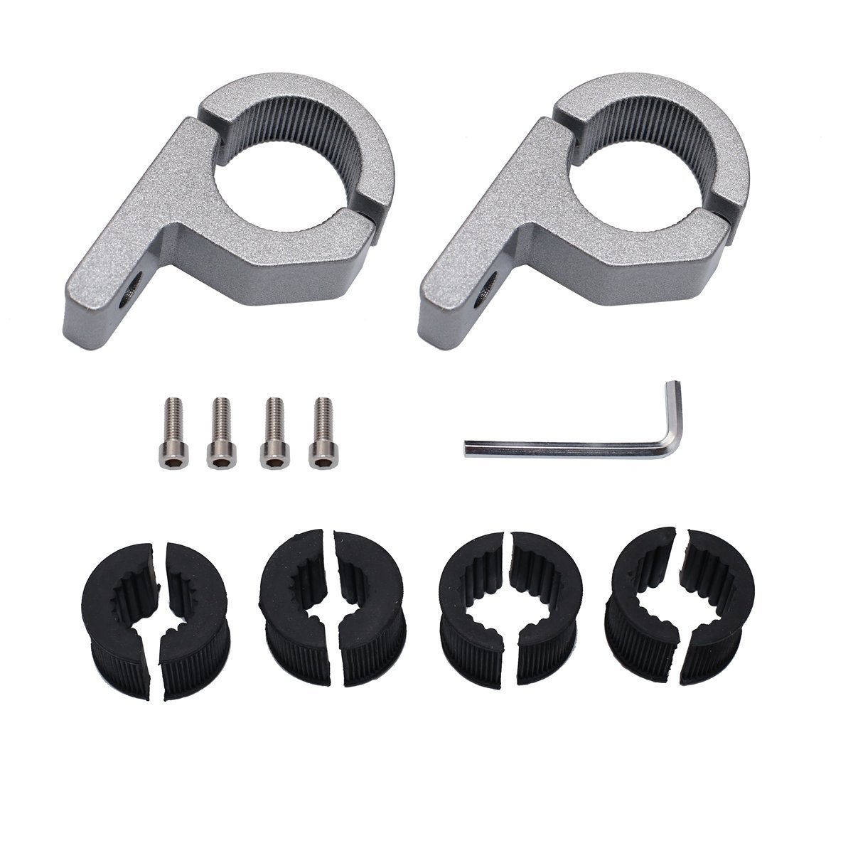 2pcs 19mm/25mm/32mmLED HID Work Light Mounting Brackets Horizontal Bull