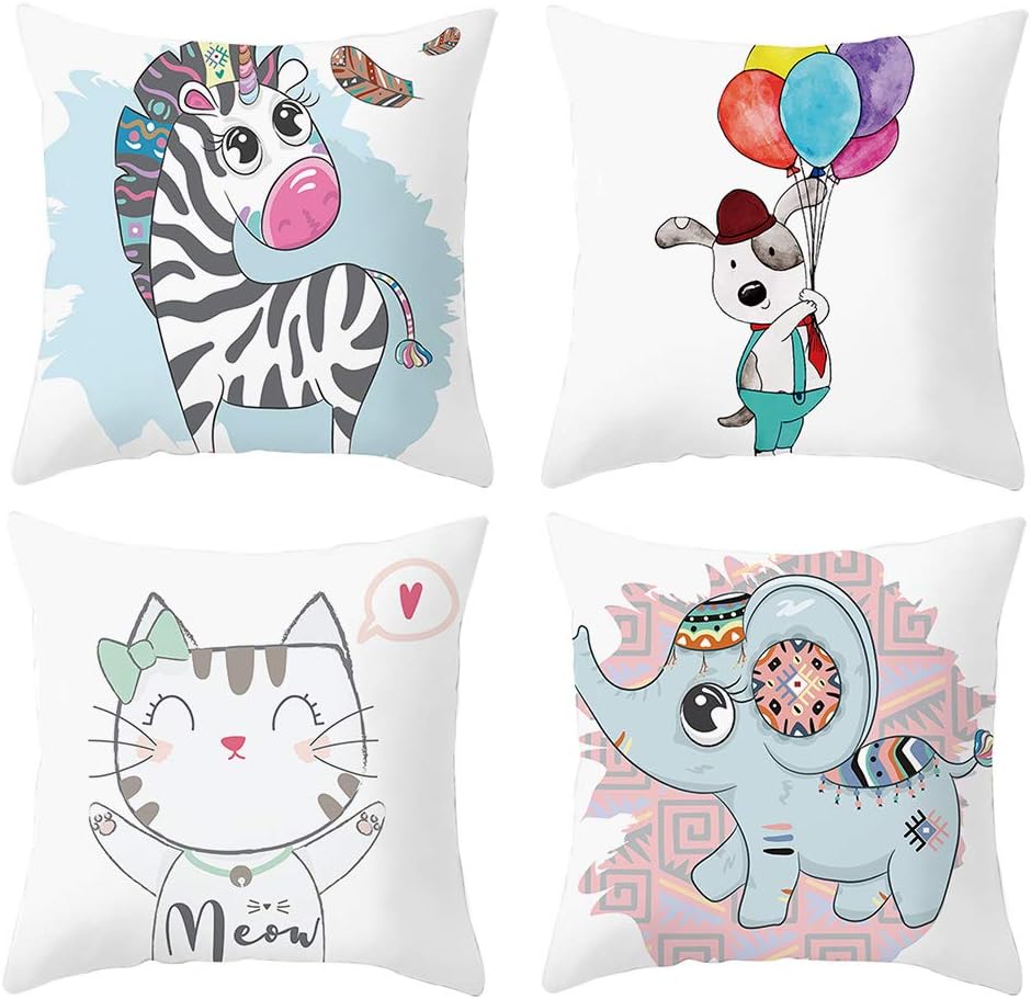 4 fundas cojines decorativos para sofa