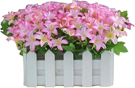 Amazon 雲の花 ホーム六角形のプラスチックの花のフェンスフェンス人工の花花瓶の花 ピンク 人工観葉植物 オンライン通販