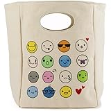 Fluf Organic Cotton Lunch Bag, Emoji