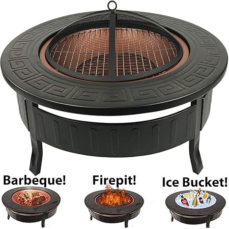 AIMCAE Caldero Fogón al Aire Libre Grande Hoguera de leña Patio del