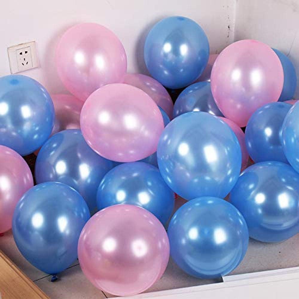BOHENG Gender Reveal Party Balloons 50 pieces Pastel Blue Balloons Balloons Pastel Pink and Balloons Latex Balloons for Gender Reveal Party