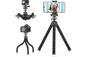 UBeesize Phone Tripod, Premium Flexible Phone Tripod with Remote and Phone Mount, Mini Tripod Stand for Camera, GoPro