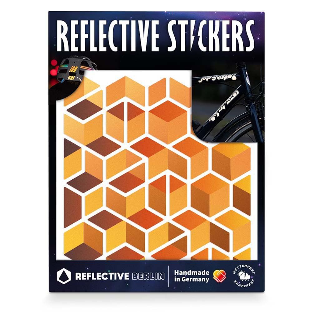 Reflective Berlin Unisex - Adult Shapes Reflex Stickers, Cube Honey, One Size