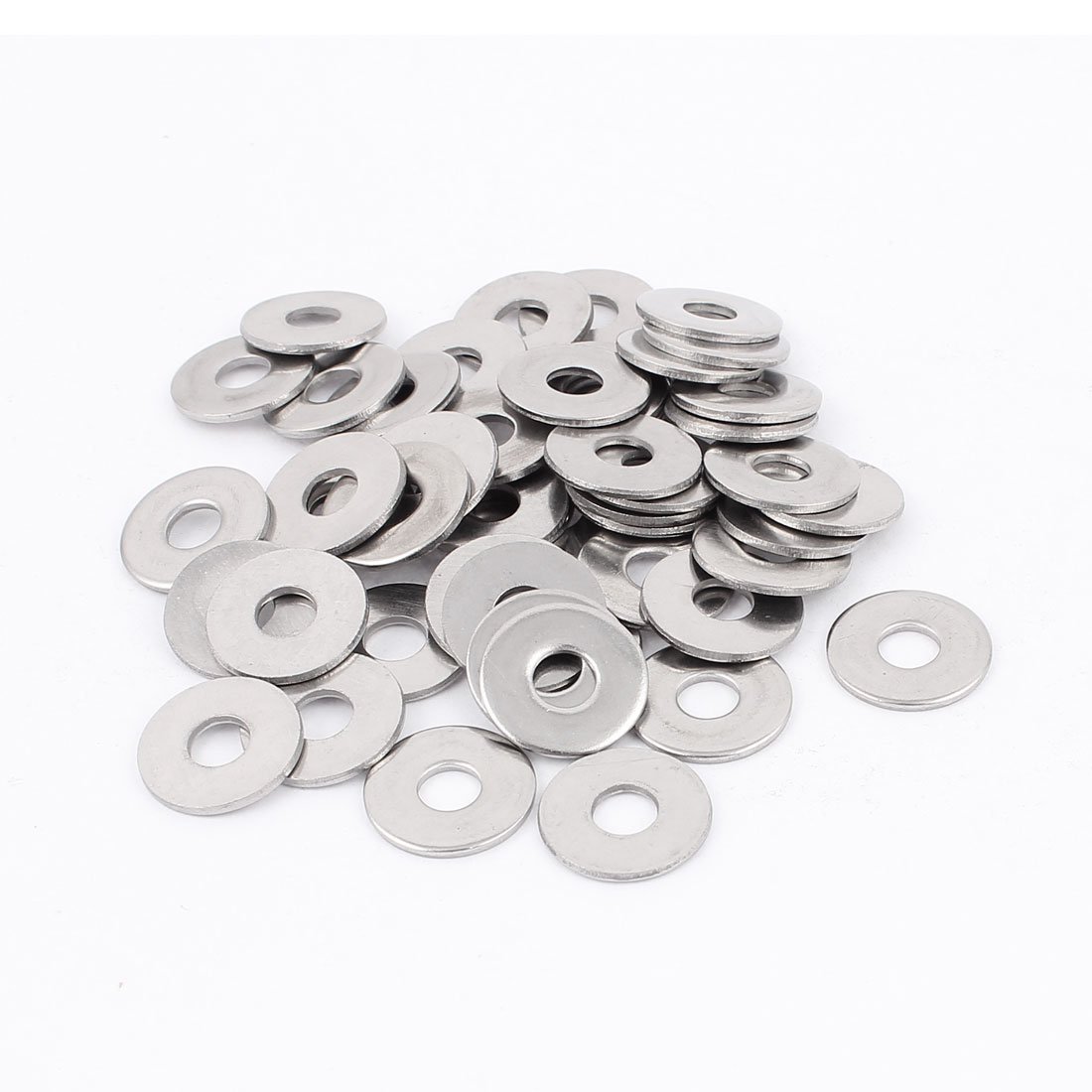 Sourcingmap 6x18x1.5mm 304 Stainless Steel Screw Bolt Flat Washers Spacers 50pcs