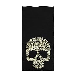 Naanle Chic Floral Skull Pattern Soft Large Hand