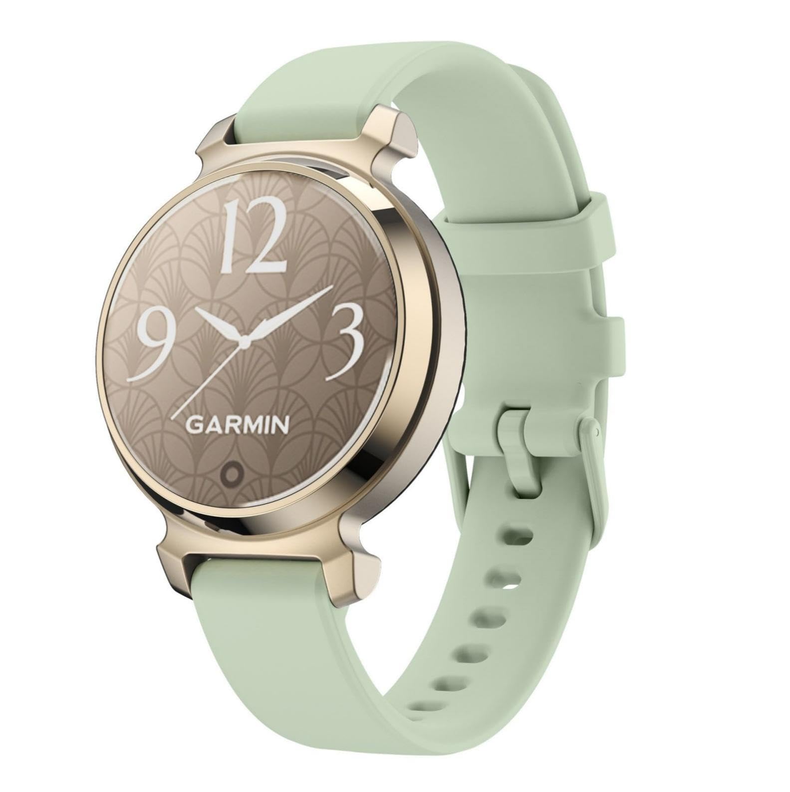 GIOPUEY Strap Compatible with Garmin Lily 2, Soft Silicone Watch Strap, 2mm Matcha Green Classic Style