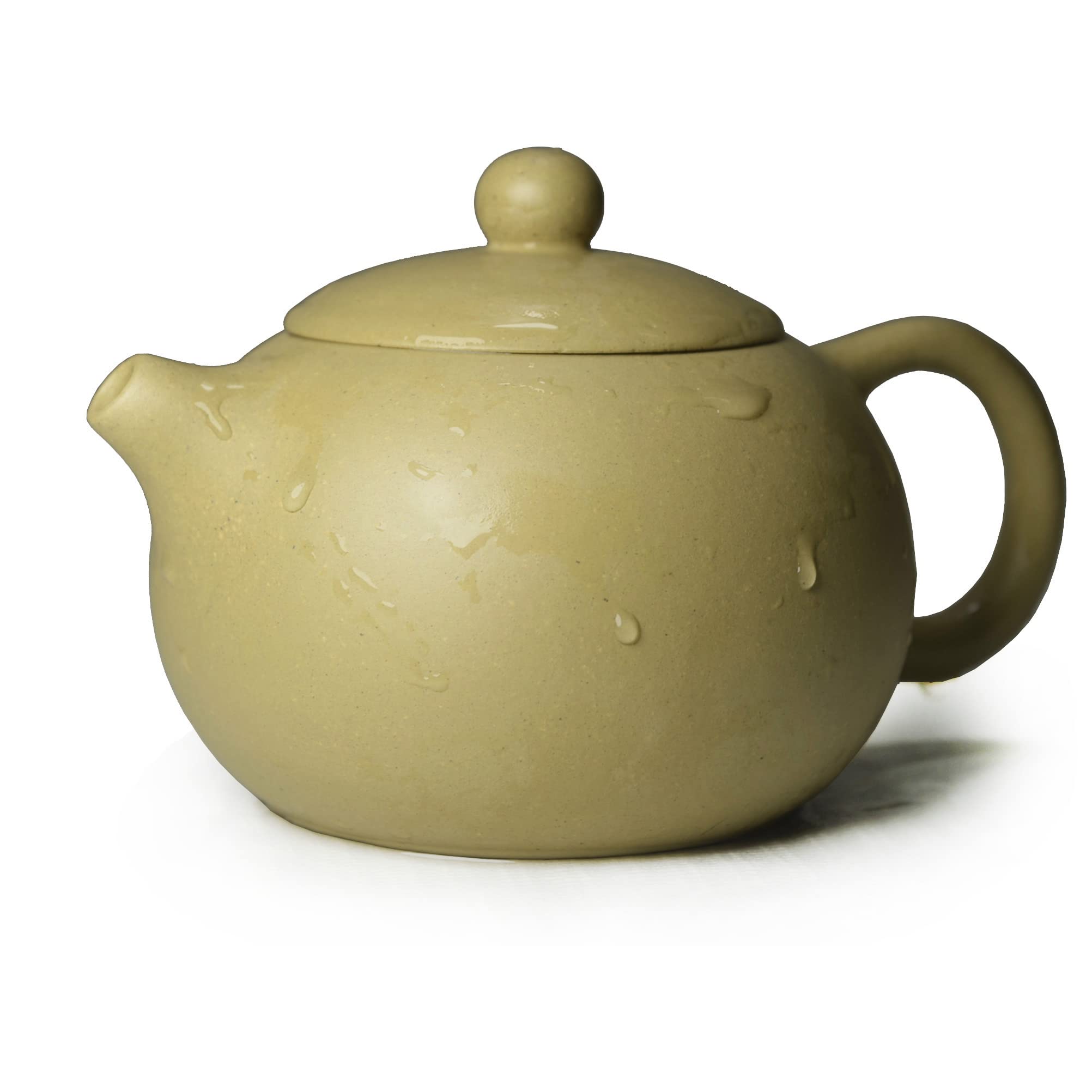 YXHUPOT Teapot 6.8oz/200ml Chinese Yixing Clay Xishi Natural Zisha Yellow Pot Kungfu Tea