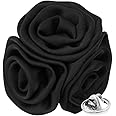 Vittorio Vico Premium Trio Cluster Flower Lapel Pin - Formal Boutonniere for Men, Flower Brooch Pin