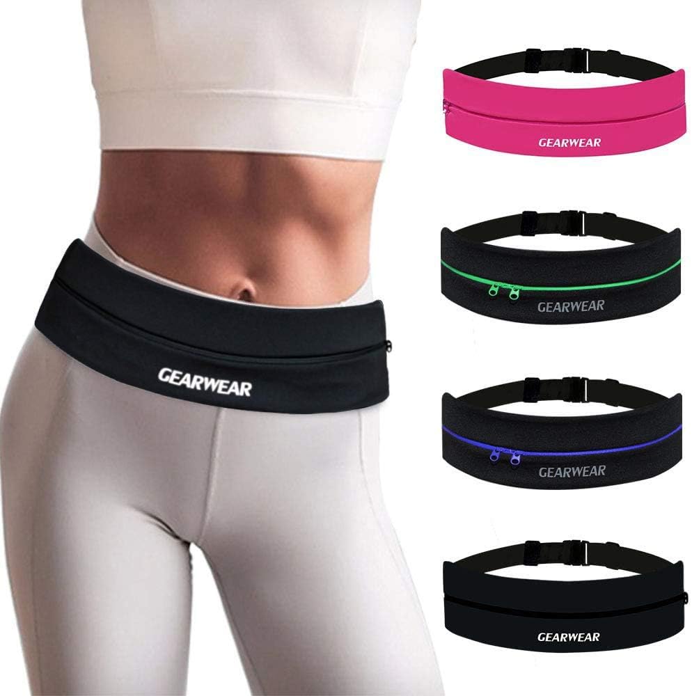 GEARWEAR Running Phone Holder Runner Belt Waist Pocket for Workout Fitness Walking Jogging Exercise Sport Gym for iPhone XR XS MAX 8 Plus Samsung S10
