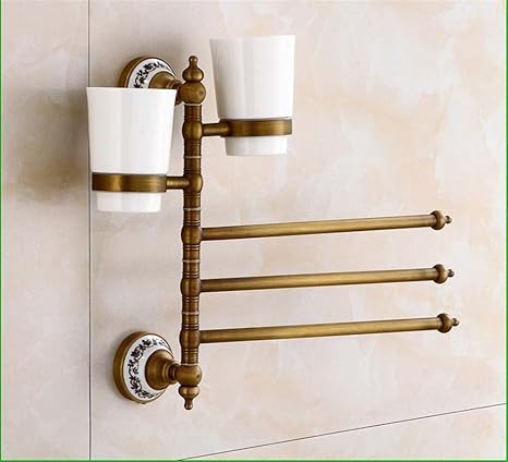 MIAORUI Todos los Colgantes de Cobre de Hardware baño, Antiguos de Porcelana Blanca y Azul