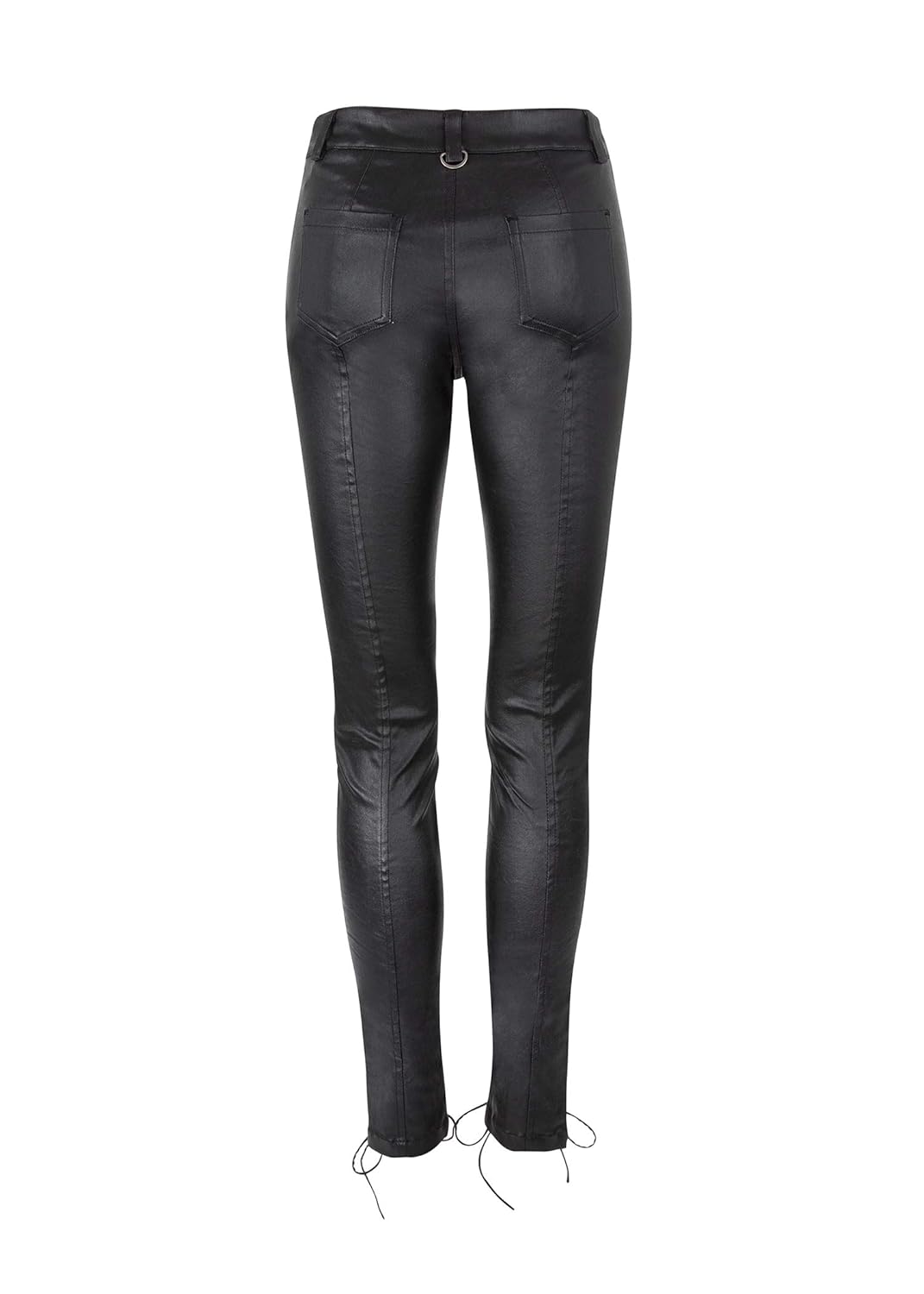 lace up leather biker jeans