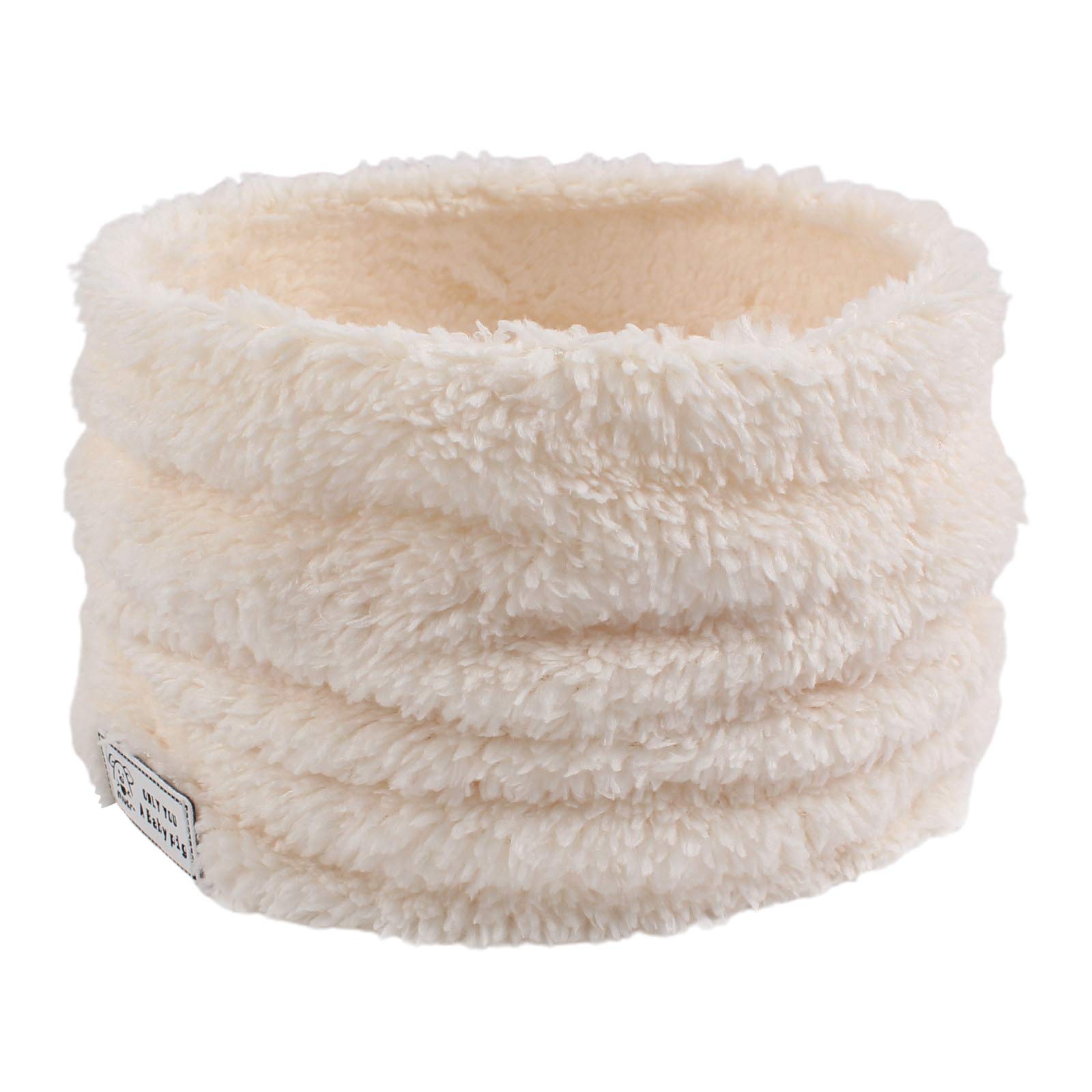 Pesaat Thick Fleece Baby Scarf For Boys Girls Warm Infant Toddler Scarves Kids Neck Warmer Thermal 1-5Y(Beige)
