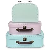 Jewelkeeper Paperboard Suitcases, Set of 3 Vintage