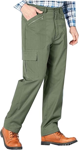 mens thermal cargo trousers