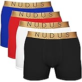 NUDUS Bamboo Rayon Underwear for Men - 4 Pack Premium Men's Double Pouch Underwear - Sexy Mens Underwear Gift Set
