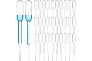 UKCOCO 500pcs 0.2ml Disposable Plastic Transfer Pipette Graduated Droppers Essential Oils Pipettes with Scale