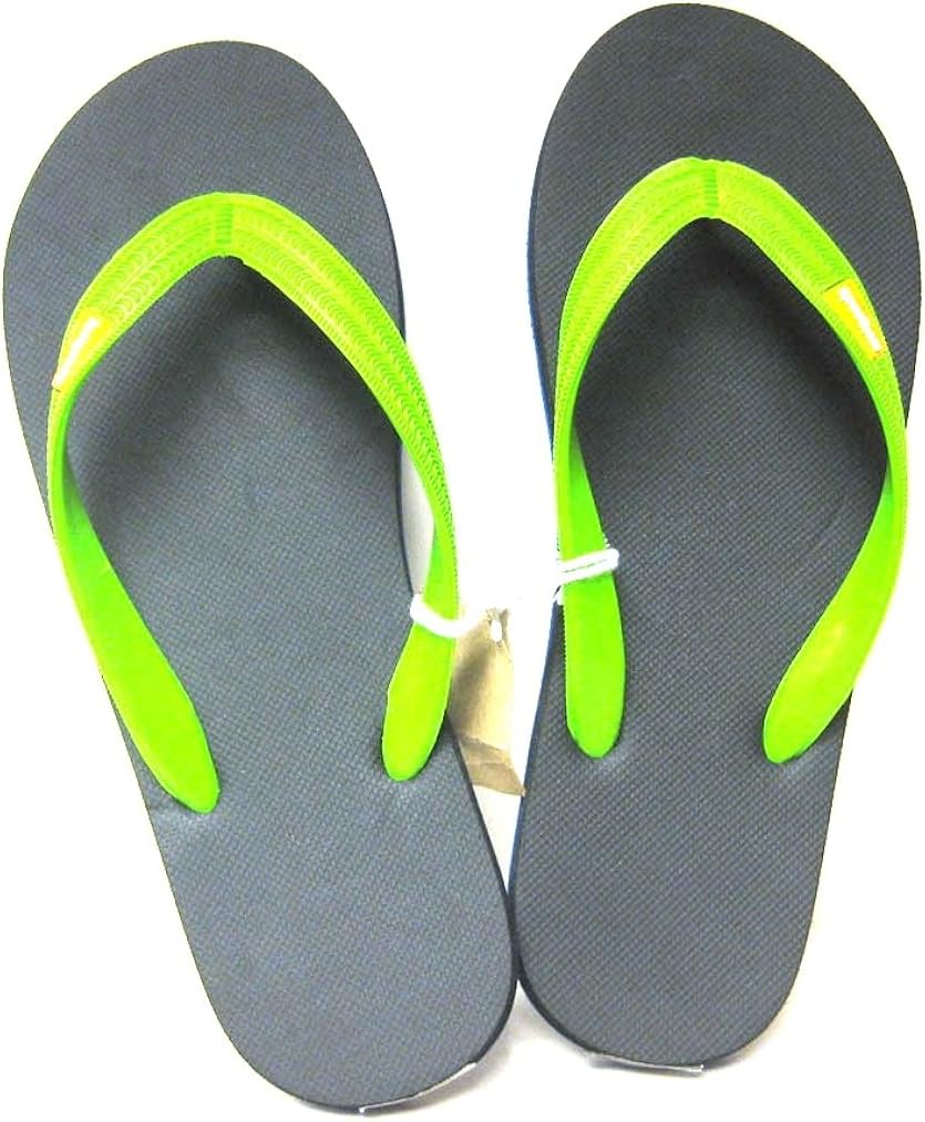 Amazon.com | Black/Blue/Green Limelight Feelgoodz Flip Flops M11.5-13 | Sandals