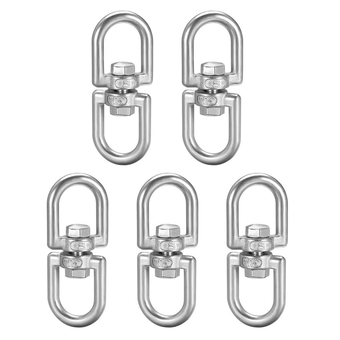 Buy uxcell M8 Swivel Eye Double Ended Round Rotating Hoist Ring, 5/16