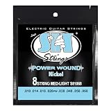 SIT Strings Power Wound Nickel Electric Guitar Strings (S.I.T.), 8-String Medium Light 10-68, S81068