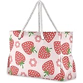 senya Large Beach Bags Totes Canvas Tote Shoulder Bag Soft Wave Water Resistant Bags for Gym Travel Daily Ocean