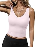 Trendy Queen Womens Tank Tops Double Lined Crop