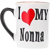 Cottage Creek Mugs - 16 oz. Large Ceramic I Love My Nonna Coffee Cup - Stoneware Tea Mug Ideal for Kitchen, Home and Office Decor - Gifts for Women, Mom, Grandma, Nana, Grandparents