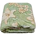 Thick Winter Fleece ​Blanket 70 x 85 inch Korean Mink Throws Blanket for Bed,Silky Soft and Warm,2 Ply Reversible Raschel Bed Blankets,Green,180X220cm 6LB/3kg.