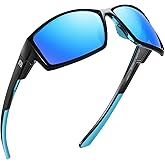 DUCO Polarized Sports Sunglasses for Men Women UV400 Protection Lightweight Frame for Fishing Driving Running F103