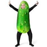 Spooktacular Creations Pickle Costume Kids, Food Themed Fruit Jumpsuit for Child Teens Halloween Dress Up Cosplay Party