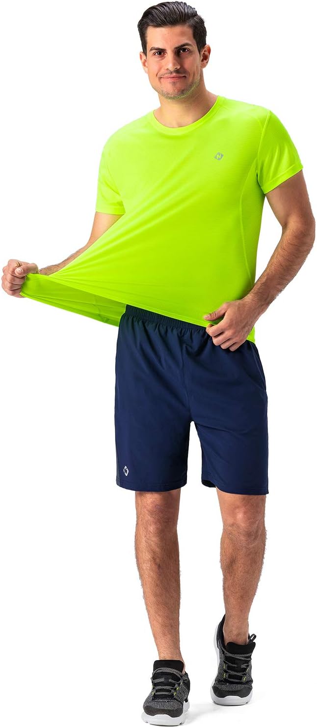 Naviskin Men's Quick Dry Workout Running Athletic Short Sleeve T-Shirt Outdoor Shirt: Clothing