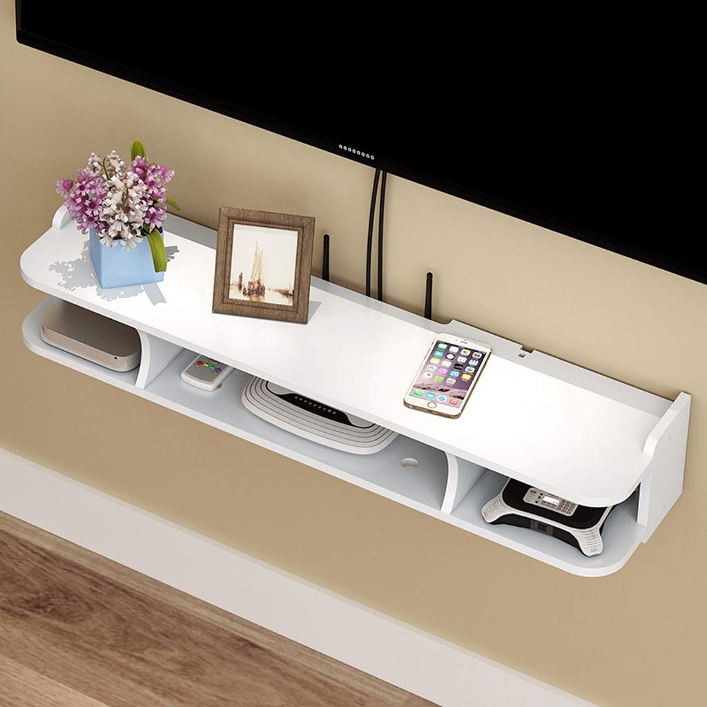 Wall Mounted Tv Shelf Wall Shelf Floating Shelf Router Set Top Box Shelf Tv Background Wall Decoration Shelf Tv Stand Tv Console White Size 60cm Kitchen Dining Cjp Org In