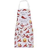 BNQL Chili Pepper Apron Spicy Gifts Chili Themed Gift Food Lover Gifts Chili Pepper Chef Kitchen Apron