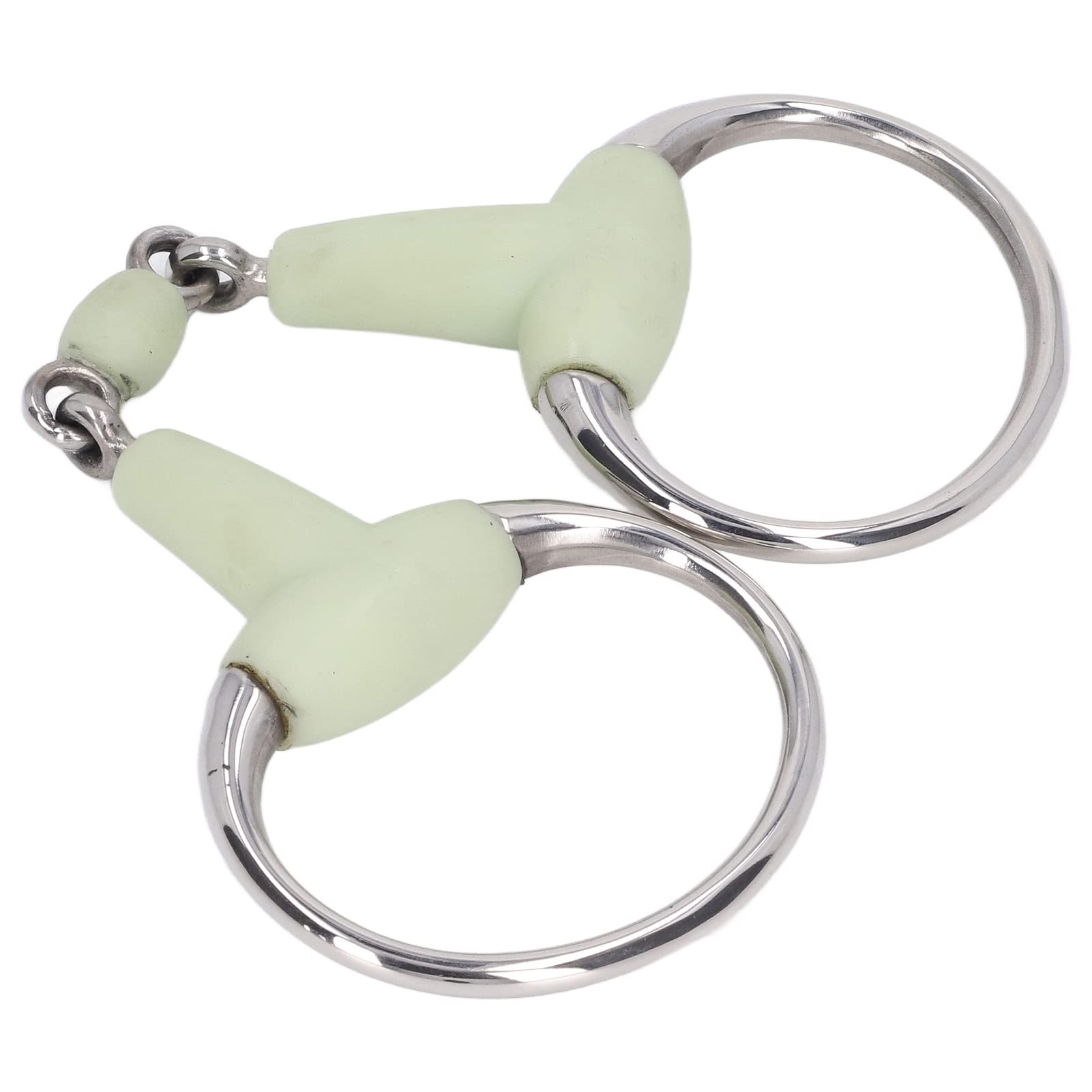 Stainless Steel Snaffle Bit, Portable Horse Snaffle Bits for Horses, O Loose Snaffle Happy Mouth Bit for for 125mm Horse Mouth, Easy to Use