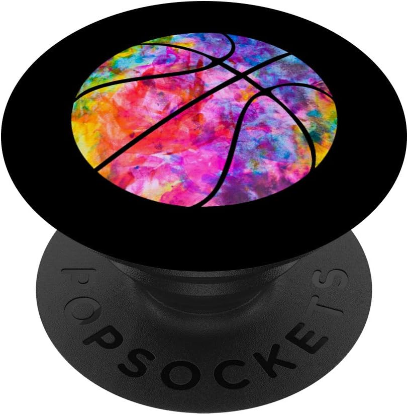 Basketball Water Color Art Basketball Youth Basketball PopSockets PopGrip: Swappable Grip for Phones & Tablets