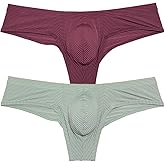 Jaxu Men Ice Silk Brazilian Bikini Underwear Enhance Pouch Mini Boxer Briefs Hight-Cut Underpants Hipster Boylegs