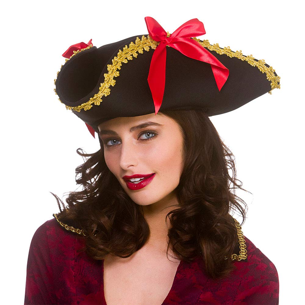 Wicked Costumes Adult Ladies Tricorn Pirate Hat Fancy Dress Accessory
