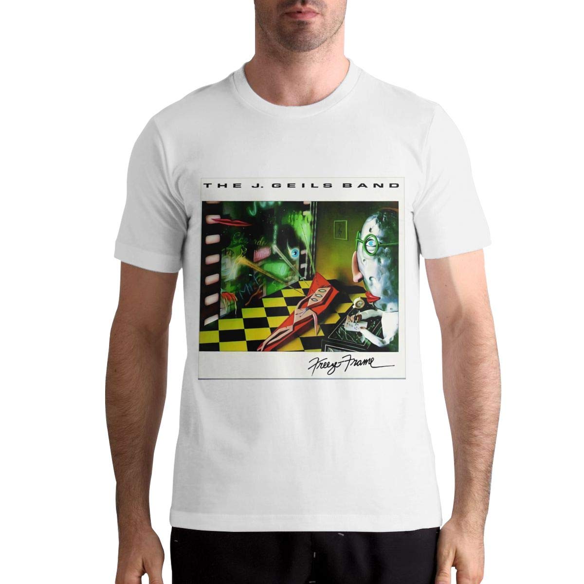 Friedajo J Geils Band Short Sleeve T Shirts For Men S White Zilem