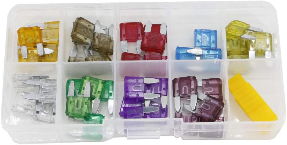 45PCS Small Size 5-40A Combination car Fuse Automotive Fuse with Box and Clip