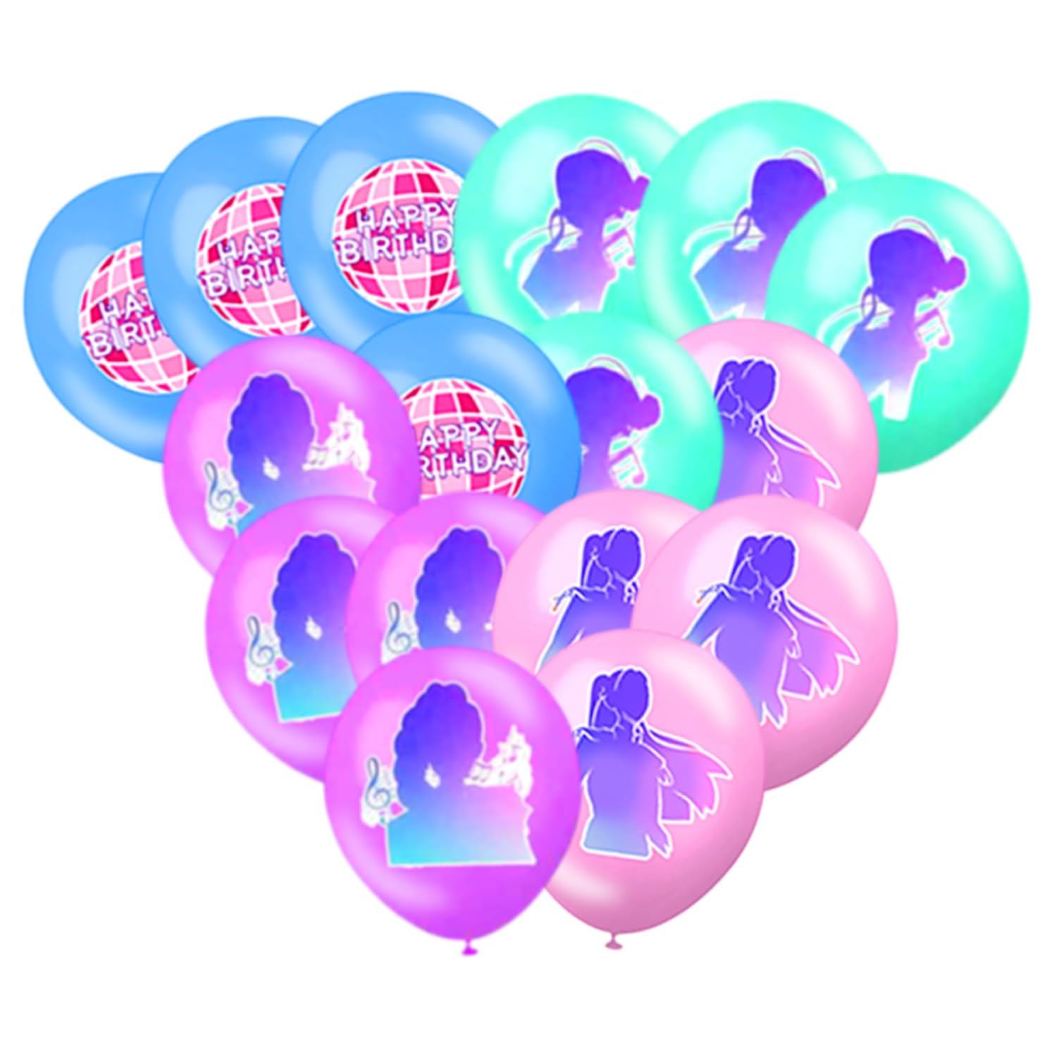 16PCS Demons Movie Birthday Party Balloons for H-Hunters Themed Birthday Party Fans Parties Home Events and Celebration Scenes Decor