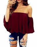 Women's Summer Off Shoulder Blouses Short Sleeves