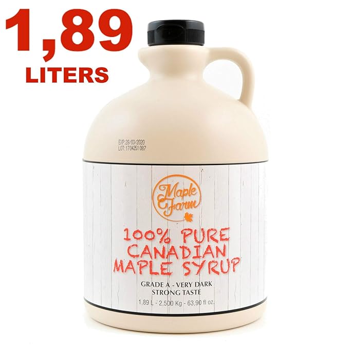 Pure Maple Syrup Grade A (Very Dark, Strong Taste) 1,89 liters (2,50