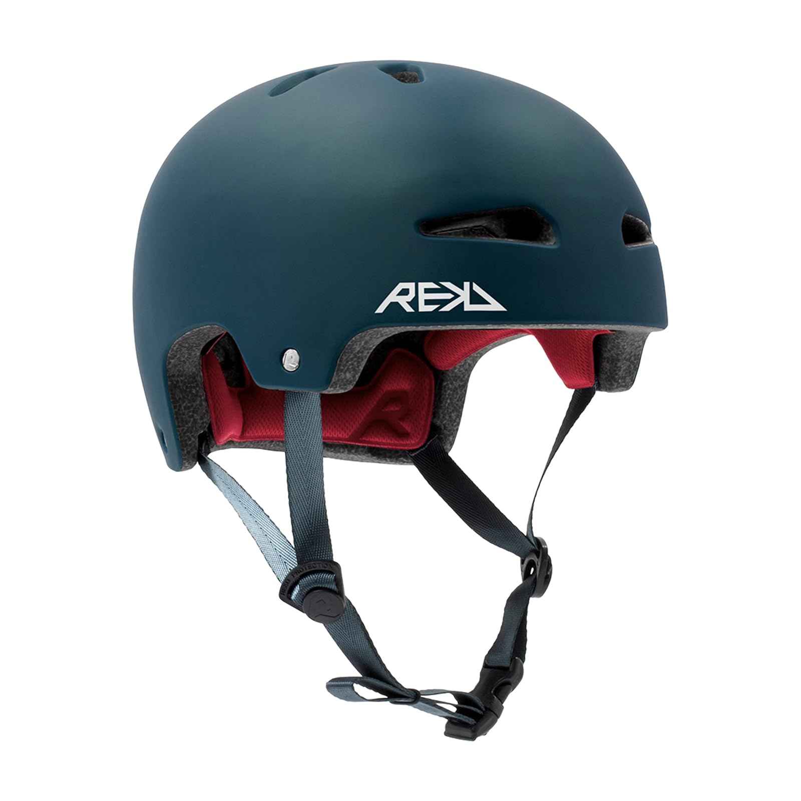 REKD Ultralite In-Mold Helmet Fully Certified with Adjustable Padding, For All Action Sports, Blue 53-56cm