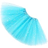 Rysly Girls Sparkle Tutus Princess Ballet Dance Layered Tulle Tutu Skirts,2-8T