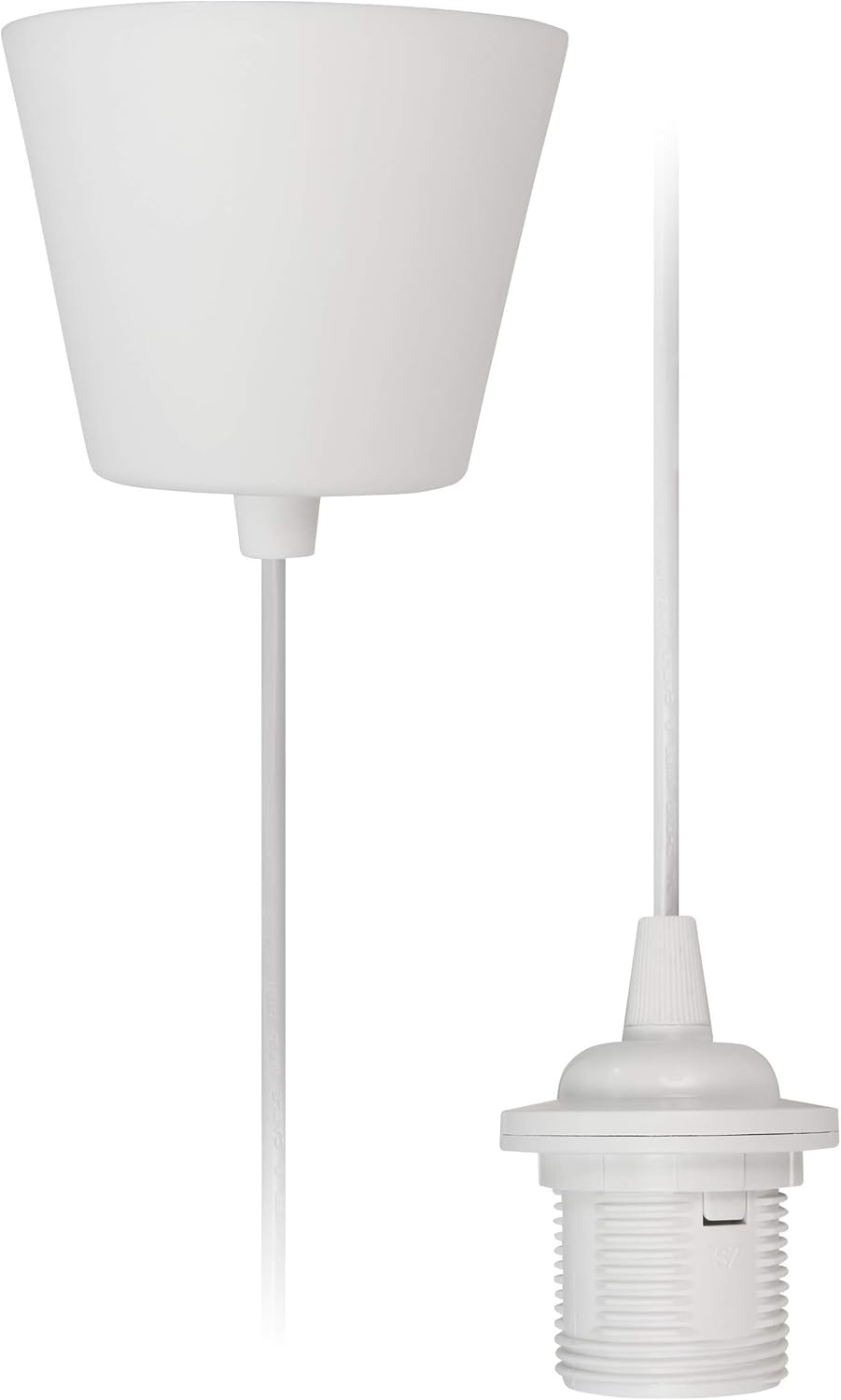 McShine 1452331 Light Suspension Cord Pendant E27 Socket 230 V 1.2 m Cable Ideal for Renovation Freely Selectable Lampshade (Standard) 230 V