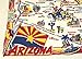 Red and White Kitchen Company Arizona State Souvenir Dish Towel