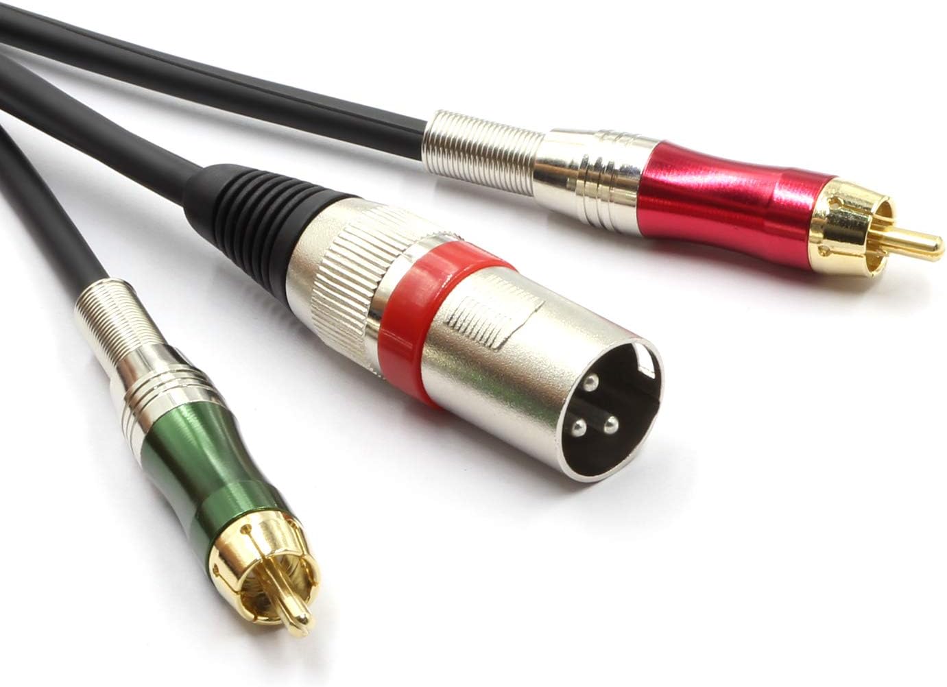 SiYear XLR to 2 x Phono RCA Plug Adapter Y Splitter Patch Cable - Image 4