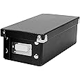 Snap-N-Store CD Storage Box - Pack of 1 - Durable 5.1 x 5.1 x 13.2 Inch Disc Holder with Lid to Store up to 165 Discs - Black