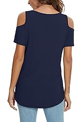 NILOUFO Womens Summer Casual Shirts Short Sleeve
